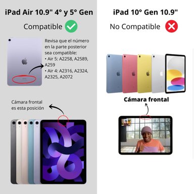 FUNDA TECLADO PARA IPAD AIR 10.9 (4 Y 5) RANURA LÁPIZ CARGA - 3
