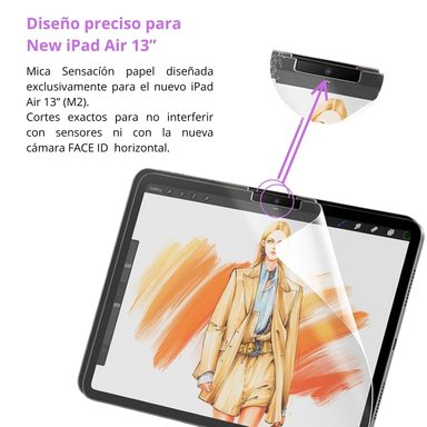 MICA SENSACIÓN PAPEL PARA IPAD AIR 13 (M2) KIT INSTALACIÓN - 2