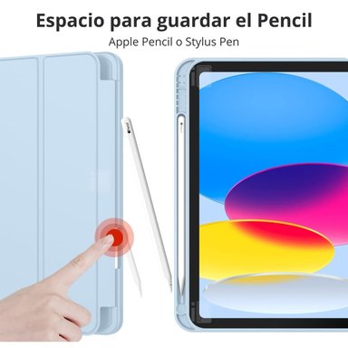 FUNDA PARA IPAD 10 GENERACIÓN (10.9) CON RANURA LÁPIZ PENCIL - 3