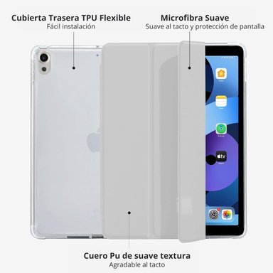 FUNDA PARA IPAD 10 GENERACIÓN 10.9 RANURA PEN TRASLÚCIDA ATRÁS - 2
