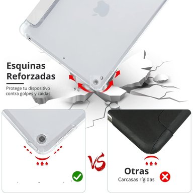 FUNDA PARA IPAD 10 GENERACIÓN 10.9 RANURA PEN TRASLÚCIDA ATRÁS - 5