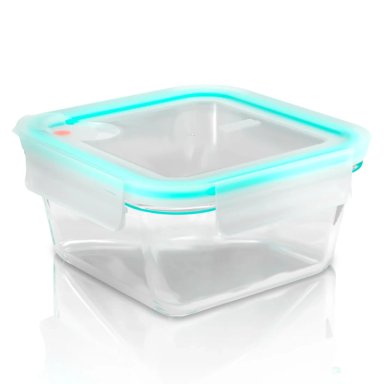 CONTENEDOR VIDRIO HERMETICO CUADRADO 490 ML GLASSLOCK - 1