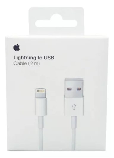 CABLE CARGADOR LIGHTNING ORIGINAL PARA IPHONE 2METROS - 1
