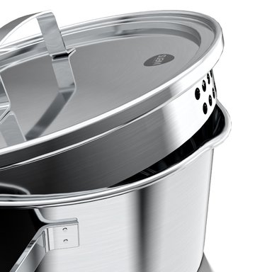 CACEROLA ACERO INOXIDABLE CON TAPA 7 LITROS 26CM WENS - 3