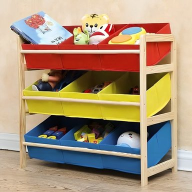 ESTANTE INFANTIL ORGANIZADOR DE JUGUETES REPISA 64X28.5X60CM - 1