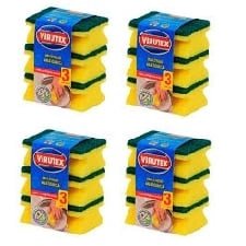 PACK X 4 ESPONJAS ACANALADAS CLASICA 3 UND. – VIRUTEX - 1