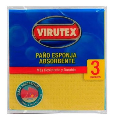 PACK X 4 PAÑO ESPONJA ULTRA ABSORBENTE 3 UND – VIRUTEX - 1