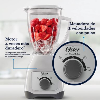 LICUADORA OSTER® CON VASO DE VIDRIO Y CONTROL DE PERILLA BLSTKAGWRD - 5