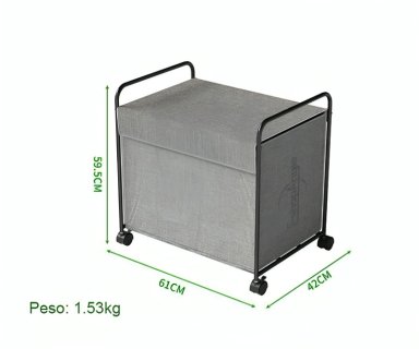 CESTO ORGANIZADOR MULTIUSO ROPA JUGUETES CON RUEDAS - 3