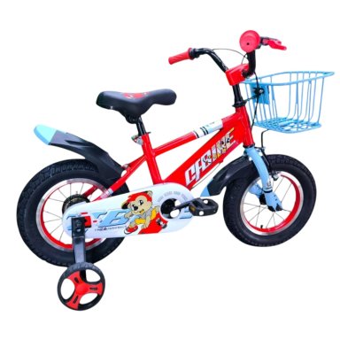 BICICLETA ARO 12 INFANTIL CFBIKE EN COLOR ROJO/CELESTE - 4