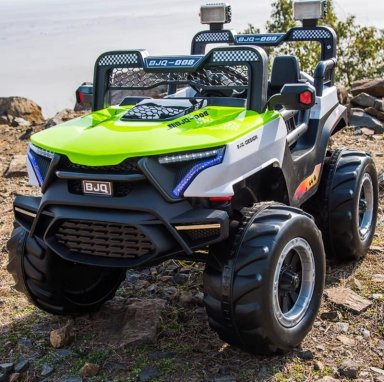 AUTO ELÉCTRICO INFANTIL TIPO JEEP 4X4 VERDE - 1