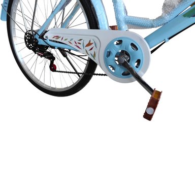 BICICLETA ARO 27.5  PULEDA CELESTE DE PASEO CON 7 VELOCIDADES Y FRENO DISCO - 2