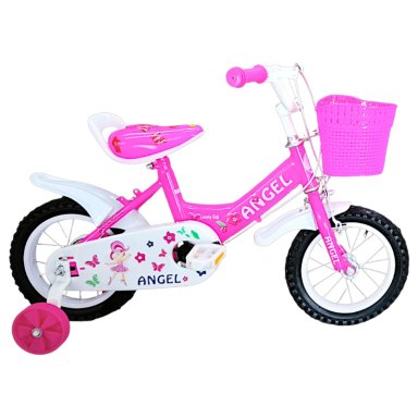 BICICLETA ARO 12 INFANTIL ROSADO ANGEL - 1