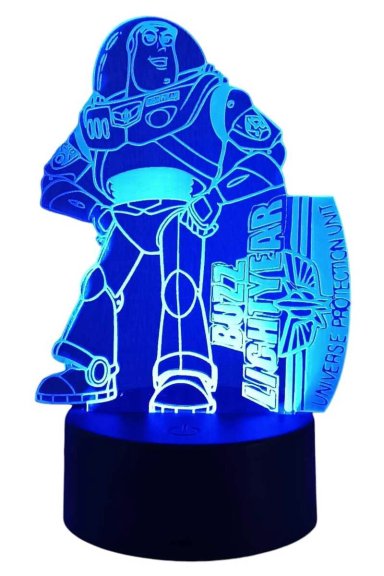LAMPARA ILUSION 3D BUZZ LIGHTYEAR DE 7 COLORES - 2