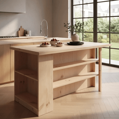 MESON ISLA MUEBLE PARA COCINA, QUINCHO, DESAYUNADOR. - 1