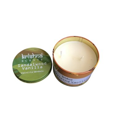 VELA AROMÁTICA DOBLE MECHA KRISHNA AROMA VAINILLA SANDALO - 2