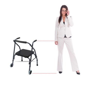 ANDADOR, BURRITO CON ASIENTO Y 2 RUEDAS PLEGABLE - 6