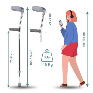 BASTON CANADIENSE AJUSTABLE CON CODERA MOVIL - 4