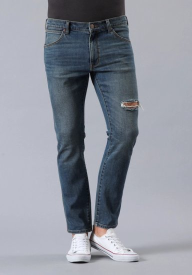JEANS LARSTON SLIM TIRO MEDIO AZUL MEDIO - 1