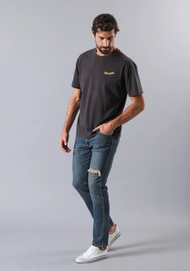 JEANS LARSTON SLIM TIRO MEDIO AZUL MEDIO - 2