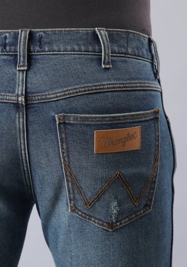 JEANS LARSTON SLIM TIRO MEDIO AZUL MEDIO - 4
