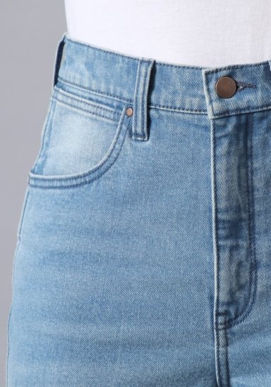 JEANS TIRO ALTO MOM FIT AZUL - 4