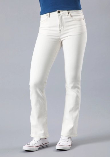 JEANS BREESE BOOT FLARE TIRO ALTO BLANCO - 1