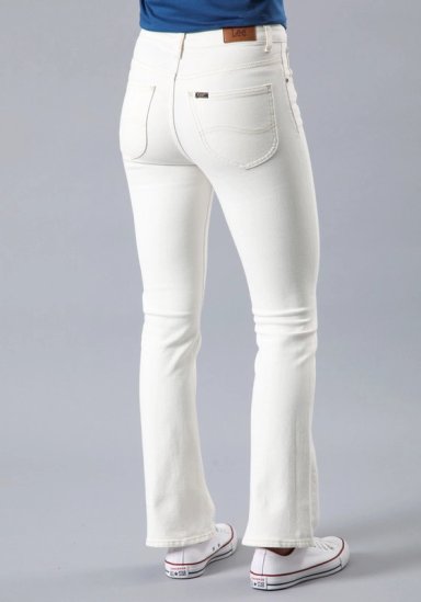 JEANS BREESE BOOT FLARE TIRO ALTO BLANCO - 2