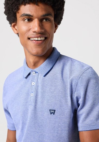 POLERA REGULAR FIT REFINED POLO OXFORD PIQUE CELESTE - 4