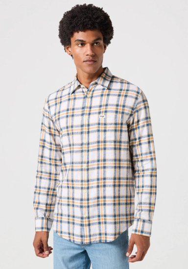 CAMISA REGULAR FIT 1 POCKET LS BLANCO - 1