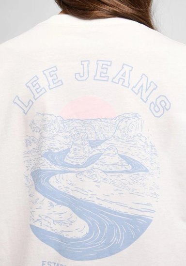 POLERA RELAXED FIT LOOSE GRAPHIC BEACH TEE BLANCO - 5