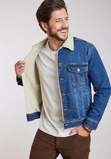 CHAQUETA WRANGLER HOMBRE AUTHENTIC SHERPA STONE - 1