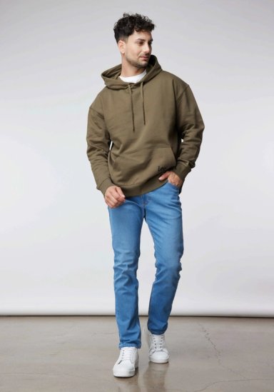 POLERON HOMBRE  LOGO LOOSE HOODIE MILITAR GREEN - 2