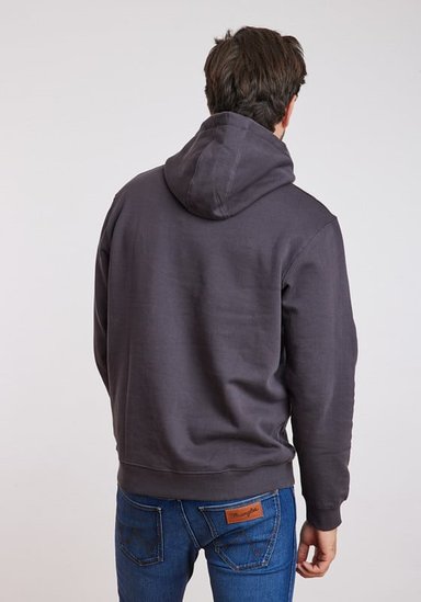 POLERON HOMBRE REGULAR FIT HOODIE FADED BLACK - 4