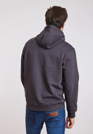 POLERON HOMBRE REGULAR FIT HOODIE FADED BLACK - 4