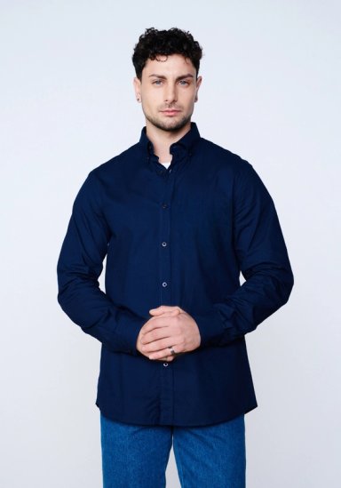CAMISA 1 POCKET SHIRT DARK BLUE - 1