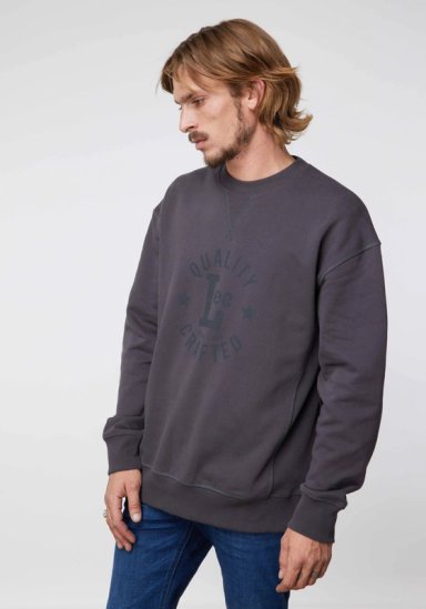 POLERON HOMBRE  LS CREW SWS PRINT FADE BLACK - 1