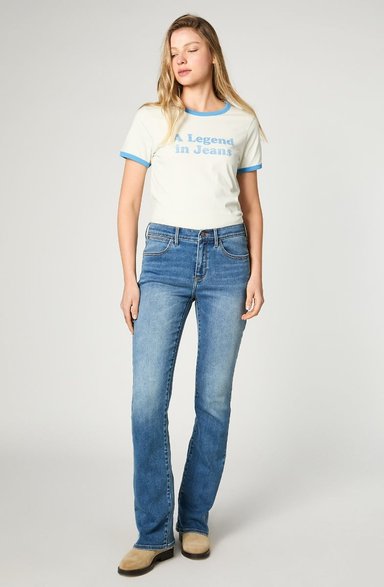 JEANS MUJER BOOT CUT DENIM BLUE - 4