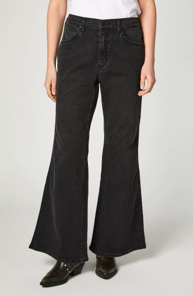 JEANS MUJER FLARE 70`  BLACK - 1