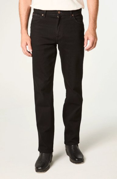 JEANS HOMBRE TEXAS STRAIGHT TIRO ALTO NEGRO - 1