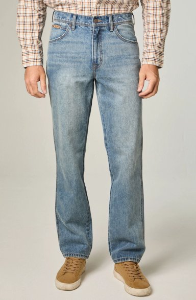 JEANS HOMBRE TEXAS STRAIGHT TIRO ALTO AZUL - 1