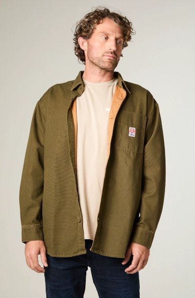 SOBRECAMISA HOMBRE 1 POCKET OVERSIZE FIT CAFE  CLARO - 1