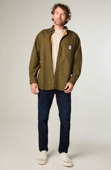 SOBRECAMISA HOMBRE 1 POCKET OVERSIZE FIT CAFE  CLARO - 2
