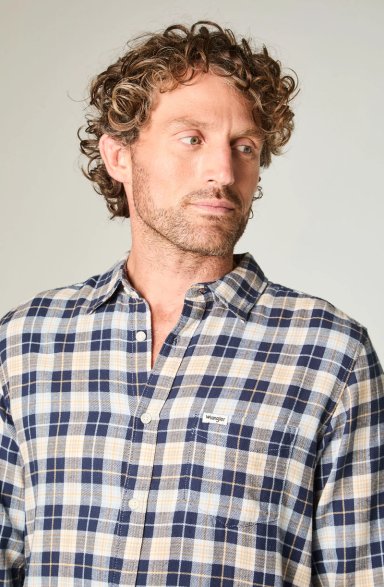 CAMISA HOMBRE 1 POCKET FLANNEL REGULAR FIT AZUL - 3