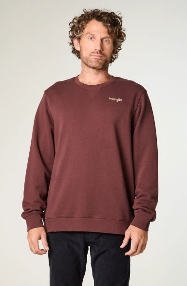 POLERON HOMBRE CREWNECK GRAPHIC REGULAR FIT CAFE - 1