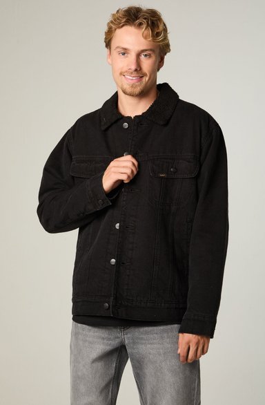 CHAQUETA HOMBRE REGULAR NEGRO SHERPA RIDER - 1