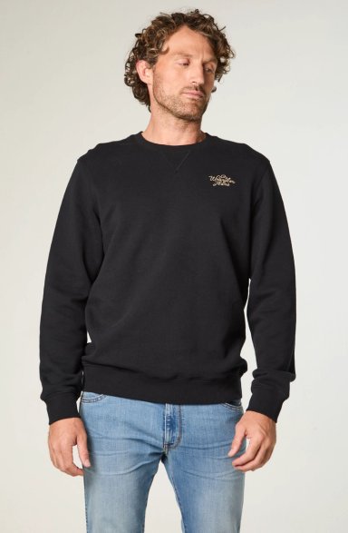 POLERON HOMBRE CREWNECK GRAPHIC REGULAR FIT NEGRO - 1