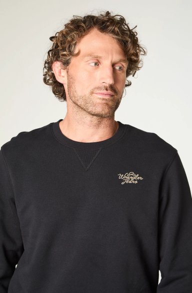 POLERON HOMBRE CREWNECK GRAPHIC REGULAR FIT NEGRO - 3