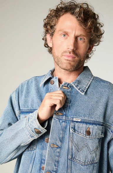 CHAQUETA HOMBRE SHERPA DENIM REGULAR FIT CELESTE - 2
