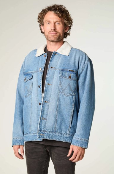 CHAQUETA HOMBRE SHERPA DENIM REGULAR FIT AZUL - 1